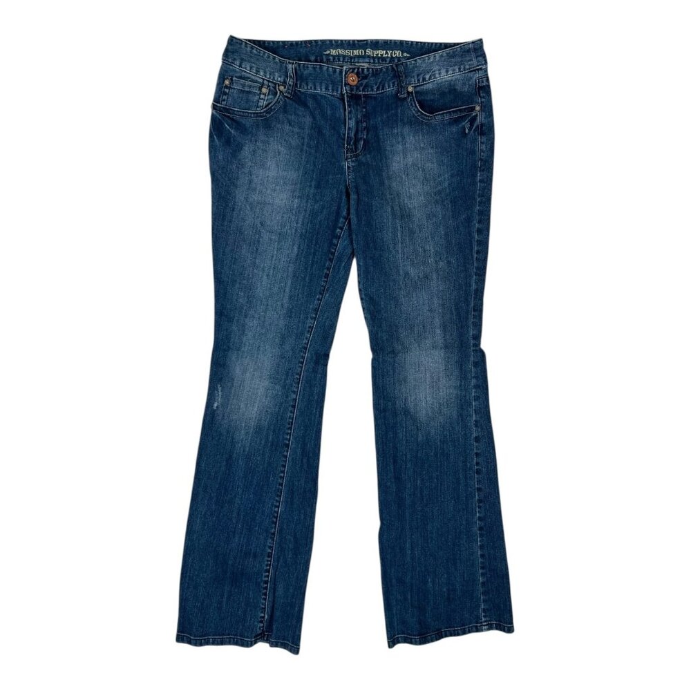 Vintage Mossimo Supply Co Women's Denim Jeans Mid Rise Flare Bootcut Size 34 Y2K